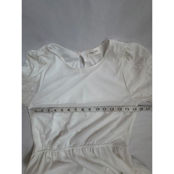 Orange Creek White Boho Lace Midi Dress Size S Embroidered Prairie Cottage - Picture 9 of 10
